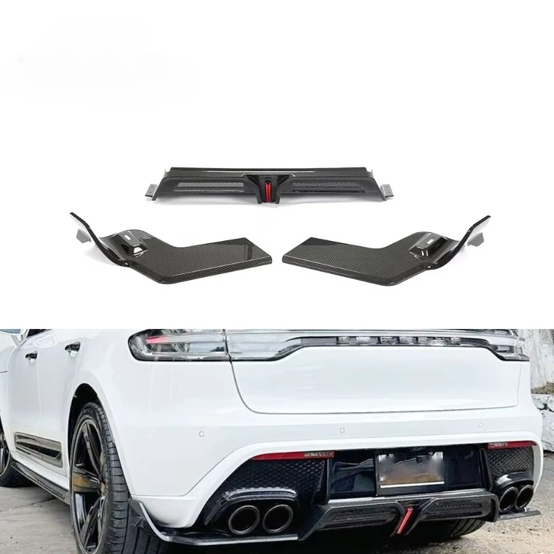 Dry Carbon Fiber Rear Bumper Diffuser for Porsche Macan Sport Utility 4-Door 2022-2023