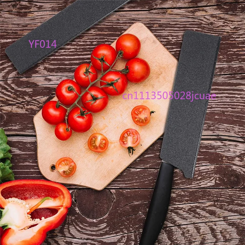 A76X 5PCS Knife Guard Set Universal Blade Covers ABS Plastic Felt Lined Knife Protector Sleeve Sheath