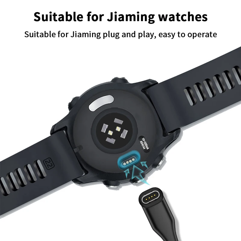 2 في 1 USB نوع C ساعة كابل شحن سريع ل Garmin Fenix 7/7S/7X/7 Pro/6/6S/6X/5/5S/5X Forerunner 165 245 255 955 Venu 2