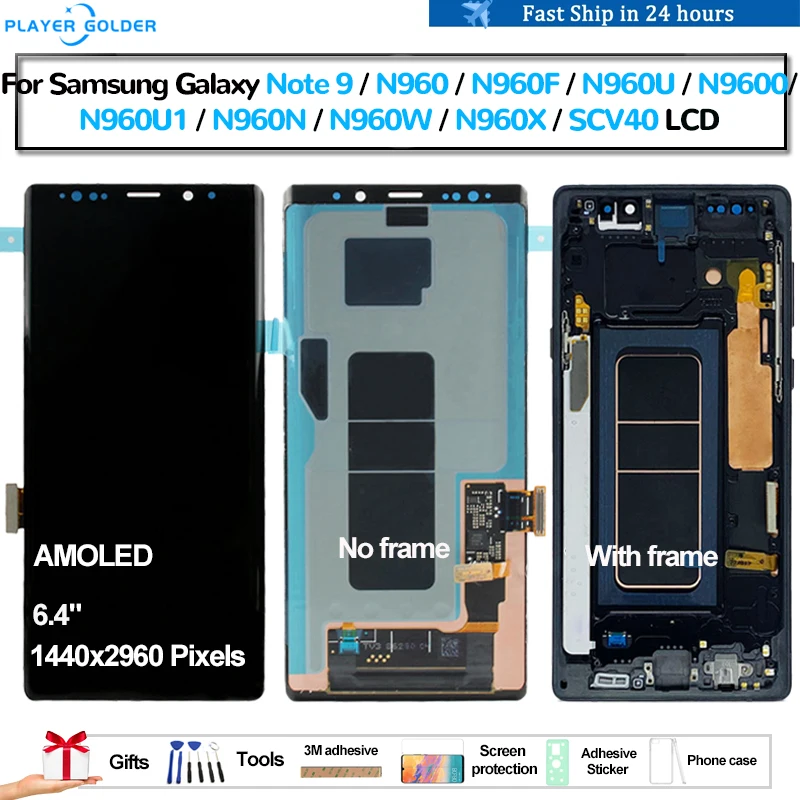 

AMOLED For Samsung Galaxy Note 9 Note9 N960 N960F N960U N960N N960W Pantalla lcd Display Touch Panel Screen Digitizer Assembly