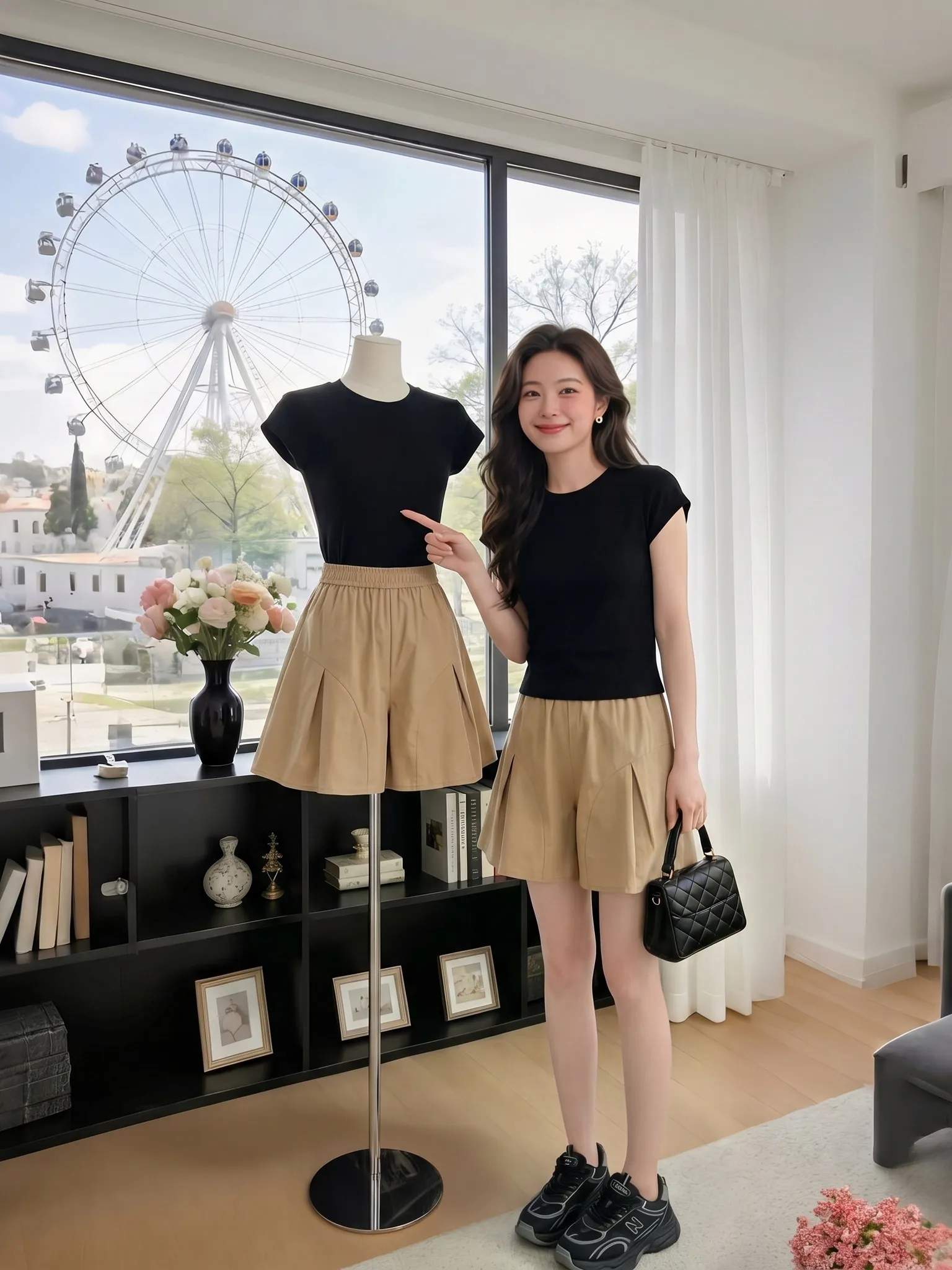 

New 2026 Women's Casual Loose Shorts Fashionable Color Beautiful Daily Commute Comfortable Breathable High Waist Wide L...