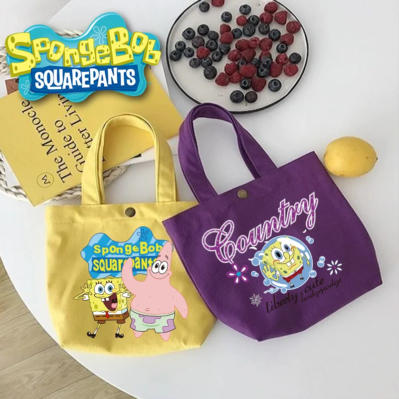 

Милые мультяшные сумки с персонажами аниме Губка Боб и Патрик Стар, модные универсальные сумки для студентов, для школы и активного отдыха, большой вместимости