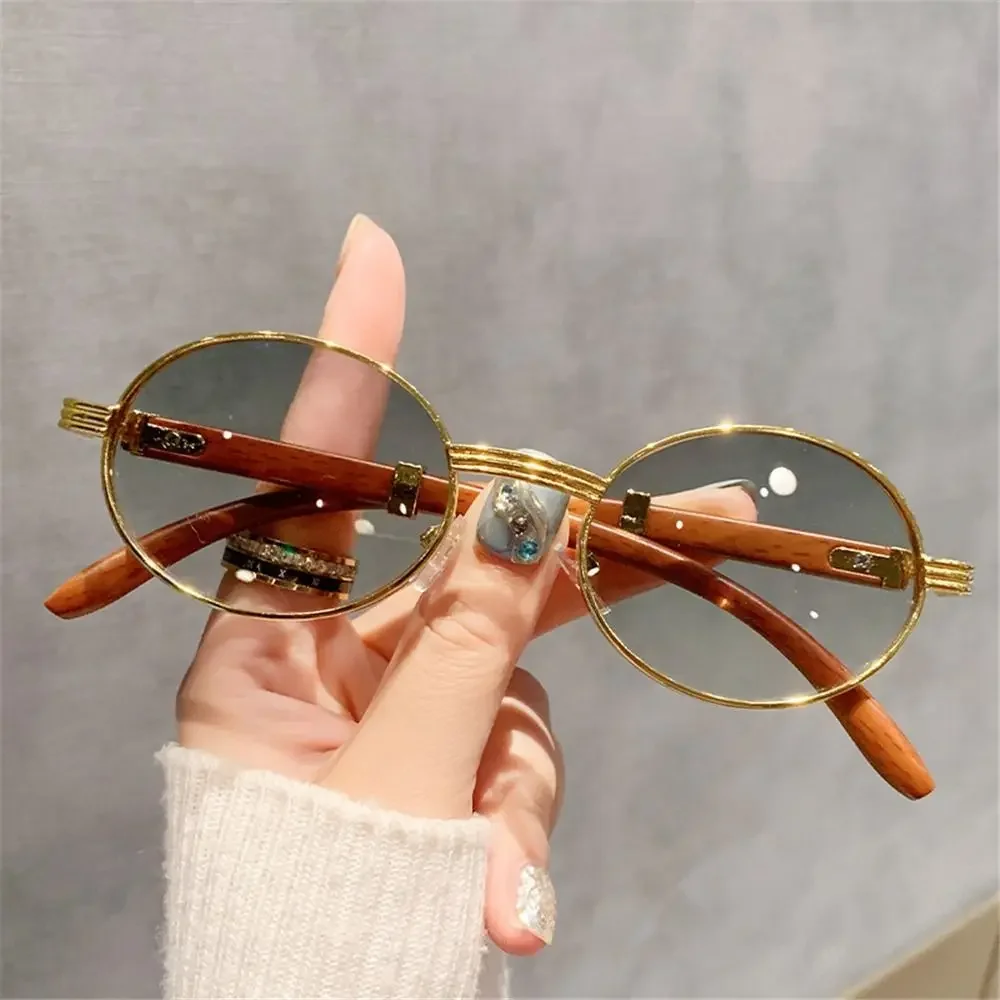 Fashion Small Frame Vintage Round Sunglasses Luxury Trendy UV400 Shades Classic Oval Sun Glasses for Women & Men