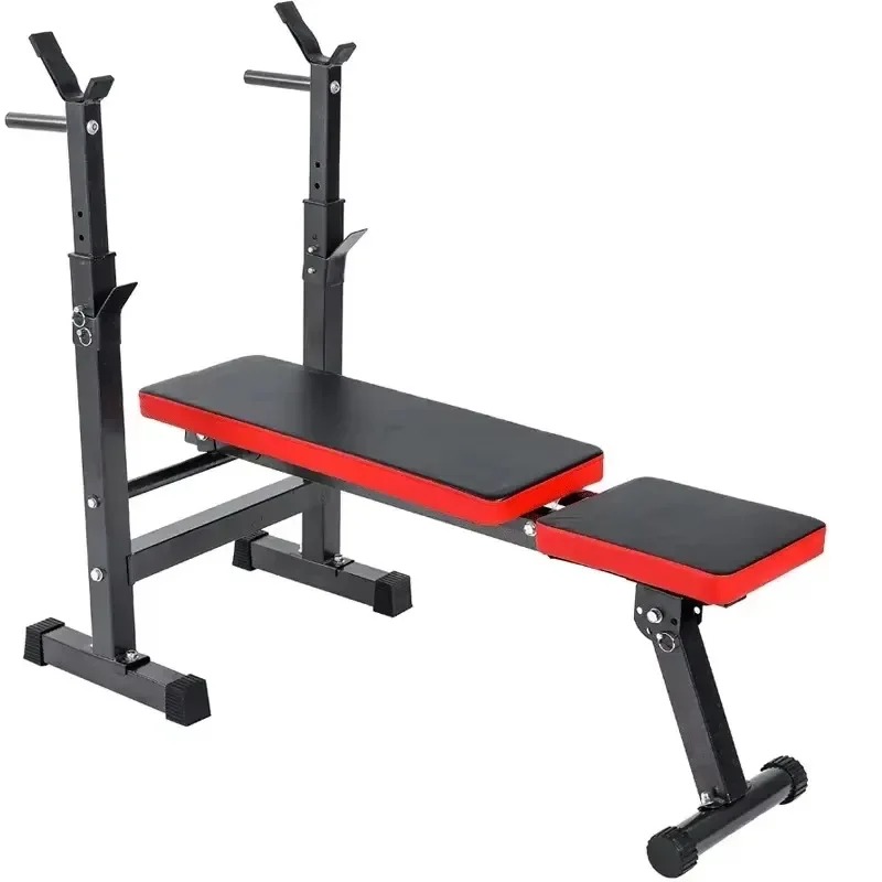 Fitness Weight Bench Stable Squat Rack Multifunctional Foldable For Barbell Lifting