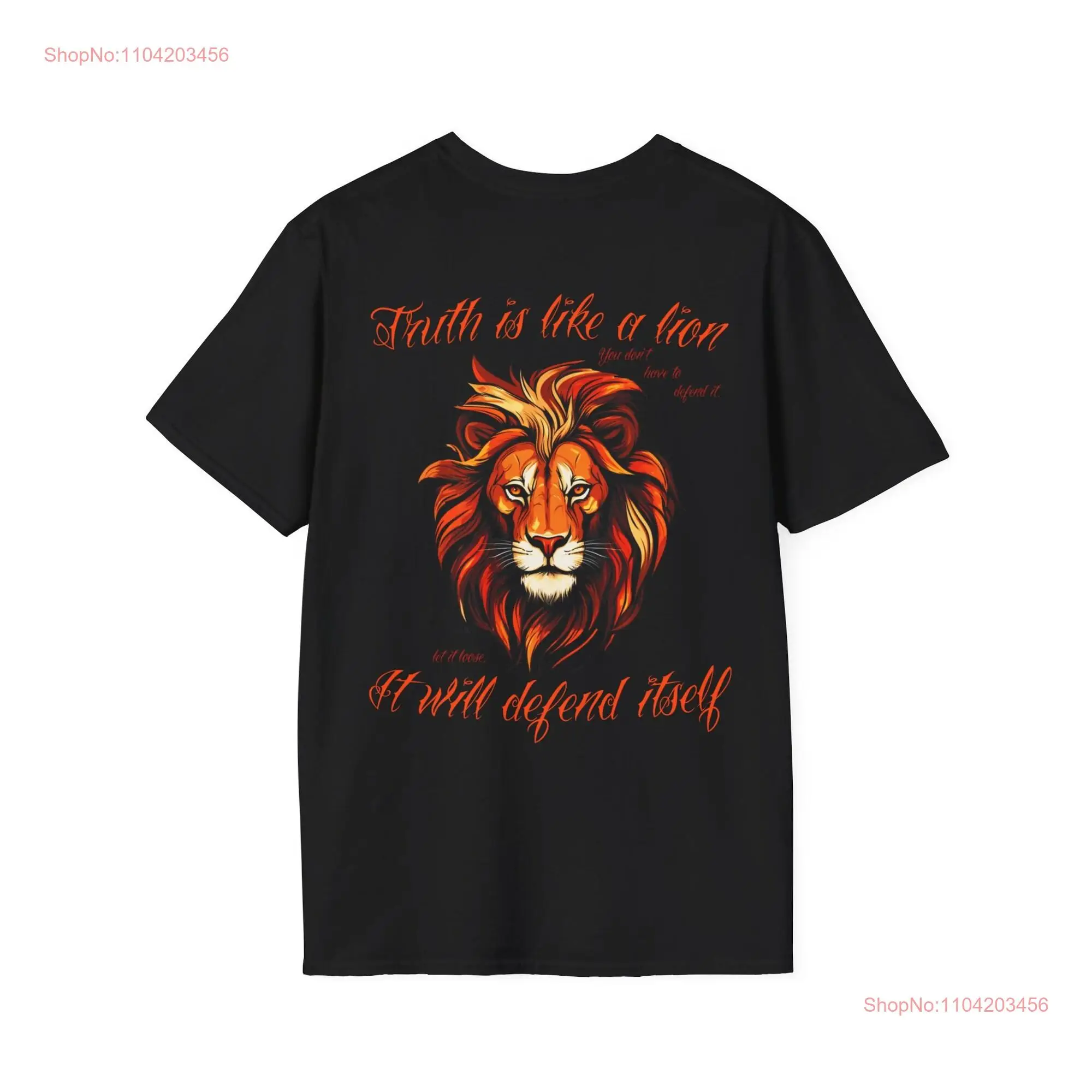 Truth is like a lion Saint Augustine SR Traditional Orthodox Catholic Christian Religious T Shirt long or short sleeves