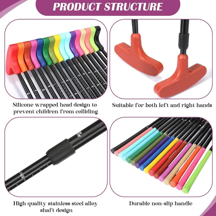 16 عبوة من مضارب الجولف للرجال والنساء بطول قابل للتعديل في اتجاهين، مضارب جولف صغيرة مضرب السائبة لليد اليمنى واليسرى للاعبي الغولف C #4