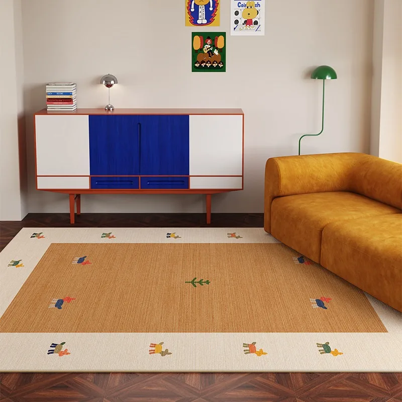 Makino Style Living Room Carpet Large Area Sofa Rugoldable Anti-slip and Wear-resistant Bedroom Bedside Non-slip Soft Floor Mat