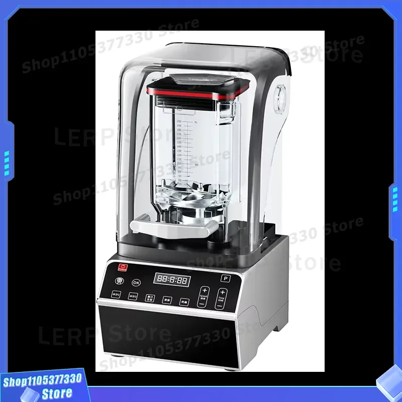 1800W Commercial Heavy Duty Mixer 2L Stainless Steel Blade Variable Speed Automatic Close Touch Screen Interface Sound