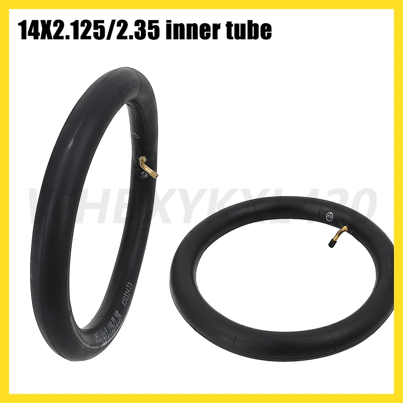

14x2.125/2.35 Rubber Inner Tube With A Bent Valve Stem For Electric Bicycle E-Bike Tires Electric Bike Parts Accessory