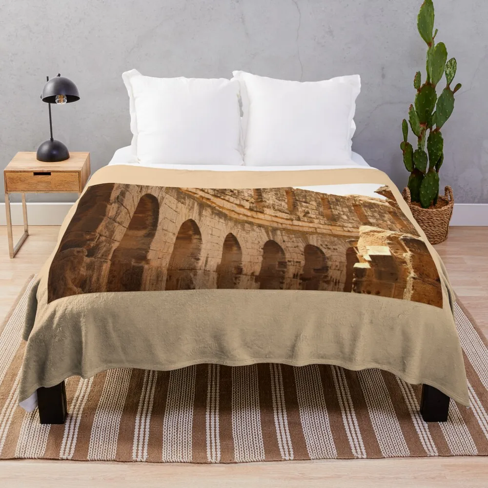 Ruins Of The Ancients El Jem Throw Blanket Blankets For Sofas Flannel Summer Beddings Soft Big Blankets