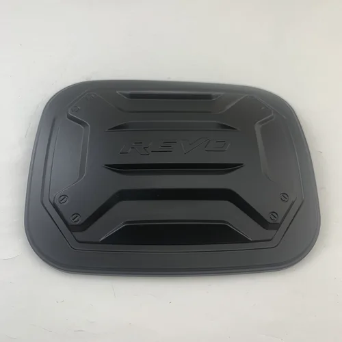 Imagen 2 del producto Accesorios negros para coche, cubierta de tanque de combustible chapada, pasta embellecedora 2020 2021 2022 2023 para TOYOTA Hilux Revo, cubiertas cromadas, nuevo estilo