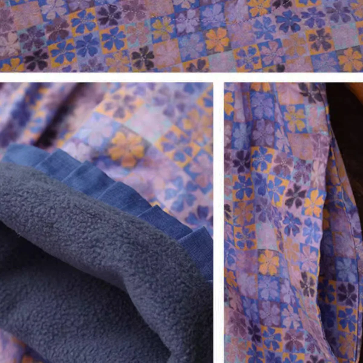 Falda MIDI por encima de la rodilla de ramio de calidad con estampado Vintage, vestidos de ocio de invierno para mujer, bata tipo túnica de manga larga con forro polar y bolsillos