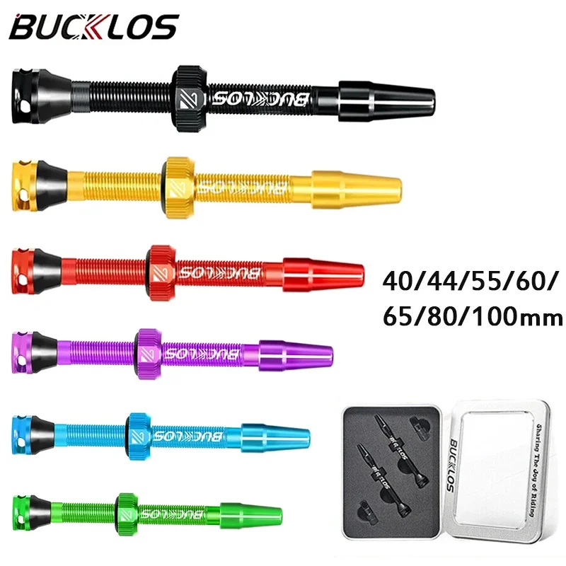 BUCKLOS จักรยานวาล์ว F/V 40/44/55/60/65/80/100 มม.จักรยานวาล์ว Presta Core จักรยานที่ถอดออกได้วาล์วจักรยานขี่จักรยานอะไหล่