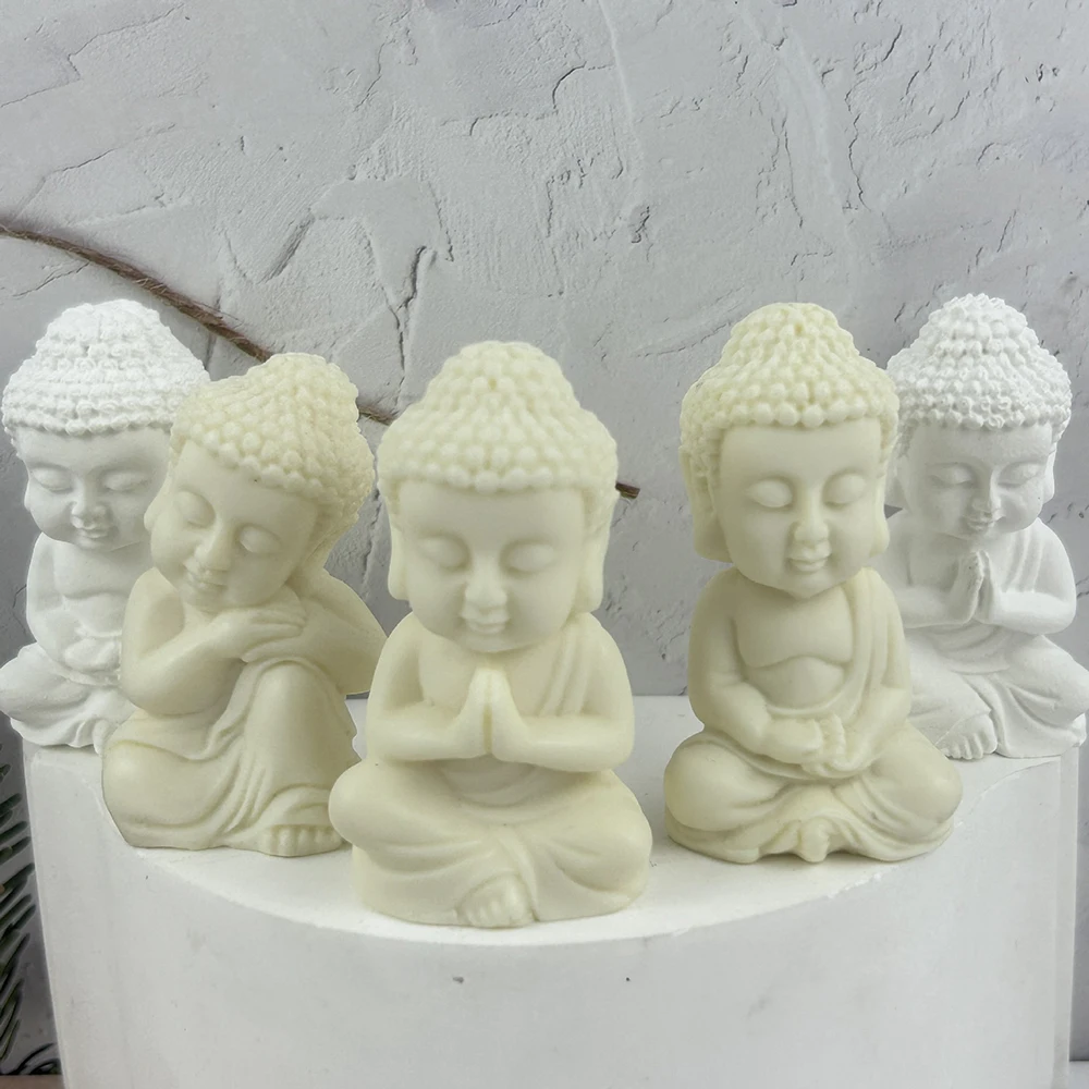 3D Maitreya Silicone Candle Mold DIY Church Buddha Making Plaster Epoxy Resin Aroma Soap Chocolate Baking Molds Home Decor