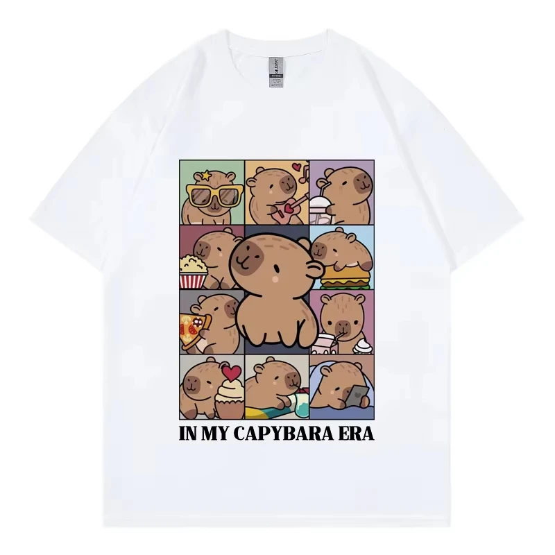 

Футболка In My Capybara Era, мужская и женская одежда, модные футболки с короткими рукавами Y2k, летние повседневные свободные хлопковые футболки, уличная одежда