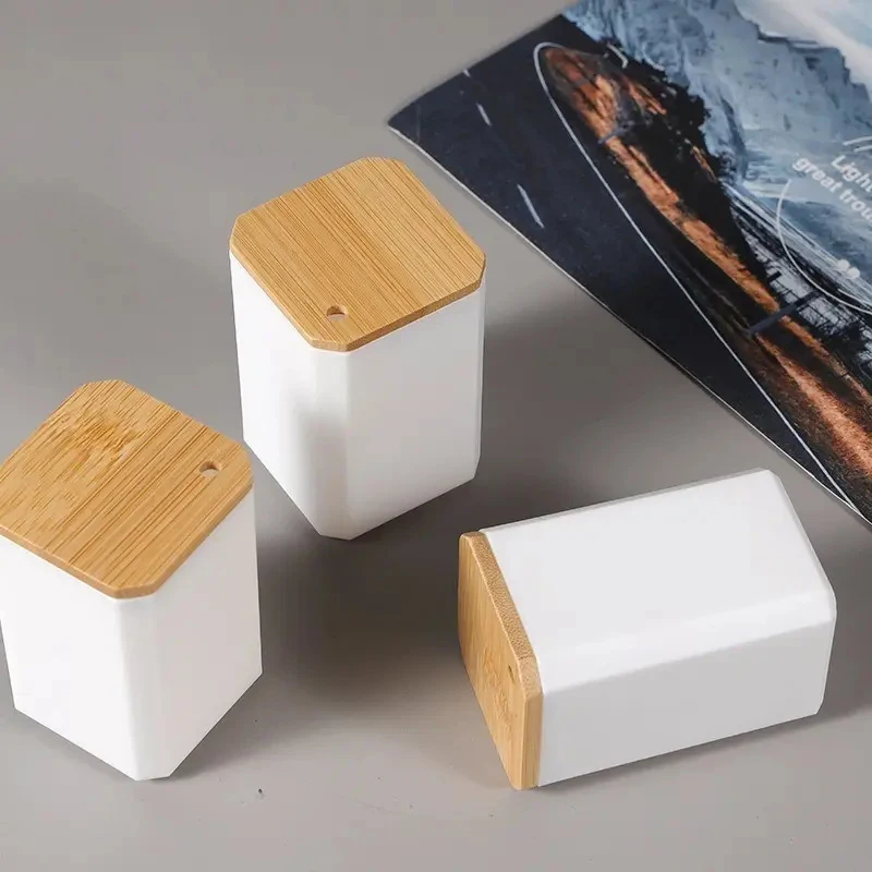 Kitchen Toothpick Box Household Tooth Pick Holder Container Living Room Portable Toothpick Dispenser Storage Bucket Storage Box