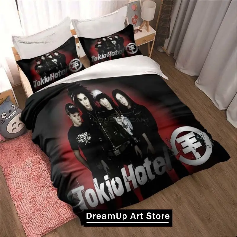 New Tokio Hotel Bedding Set 3D Printing Fashion Rock Band Home Decoration Boy Girl King Size Bedding Set Quilt Cover Pillowcase