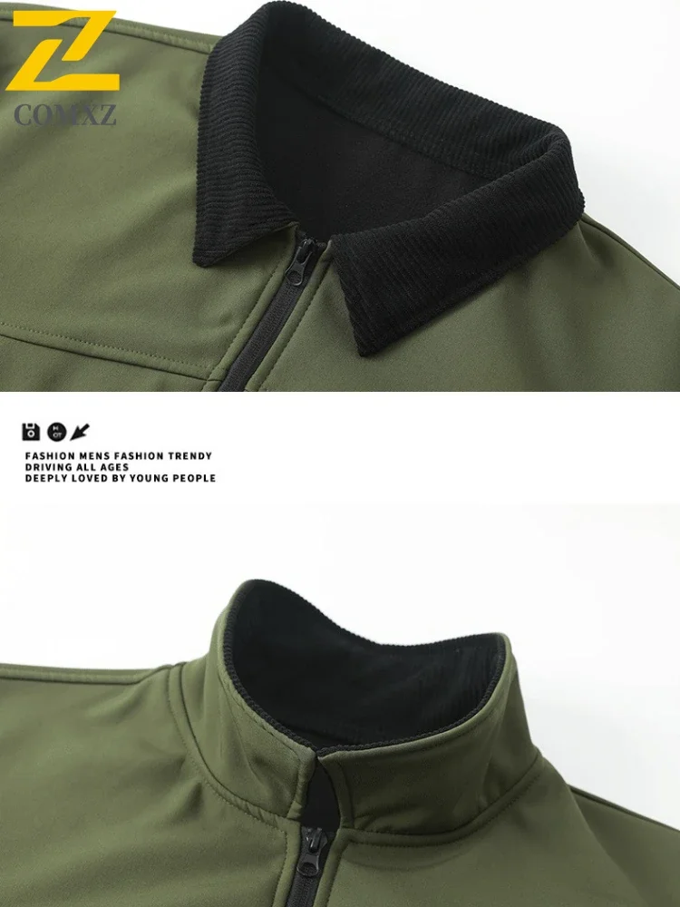 Autumn Fashion Men's Jackets High Quality Casual Stand Collar Windproof Baseball Jacket Brand Clothing Business Solid Color Coat