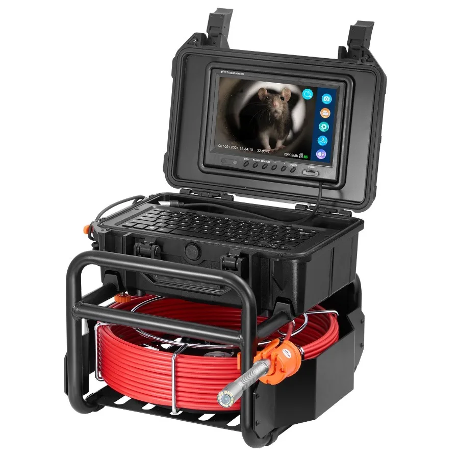 

Sewer Camera 98 ft 30m SelfLeveling Drain Camera with 512Hz Transmitter