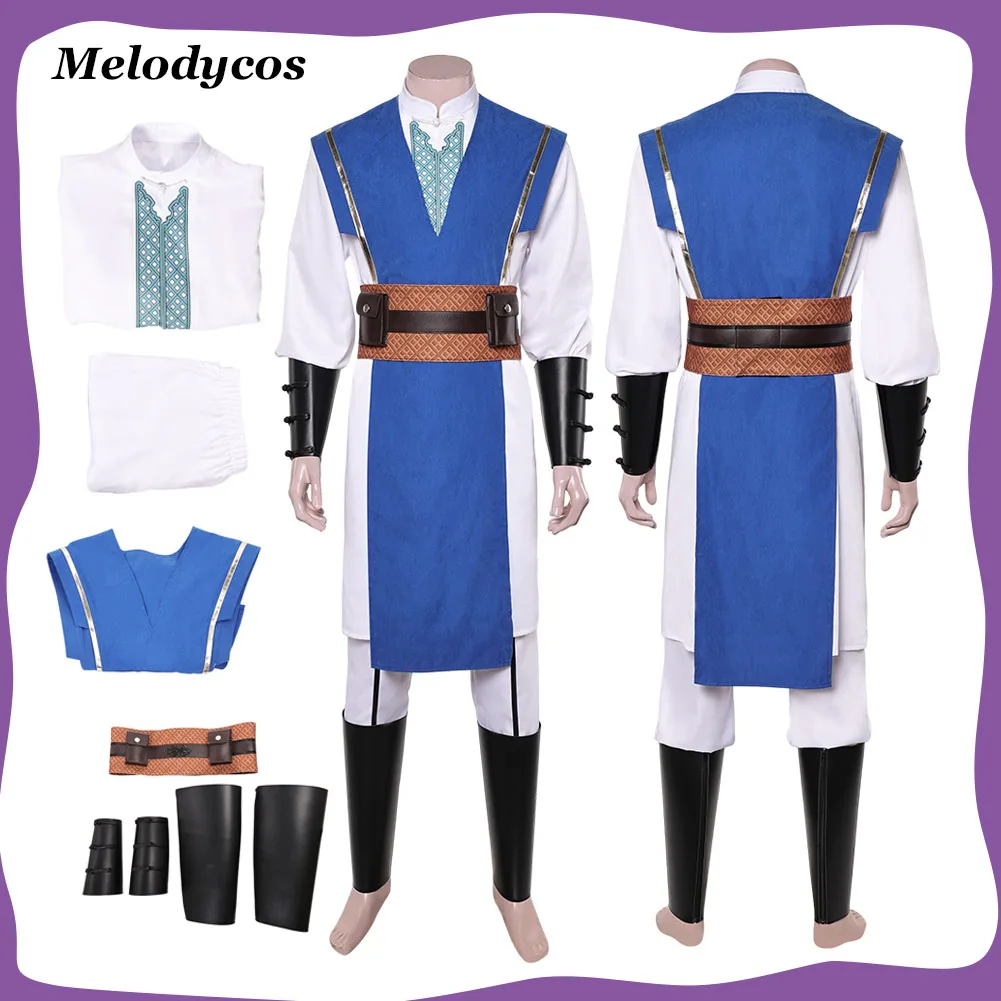 

Raiden Cosplay Game Mortal Kombat Costume for Men Male Adult Fantasy Disguise Clothing Belt Halloween Carnival Party Suit Lord