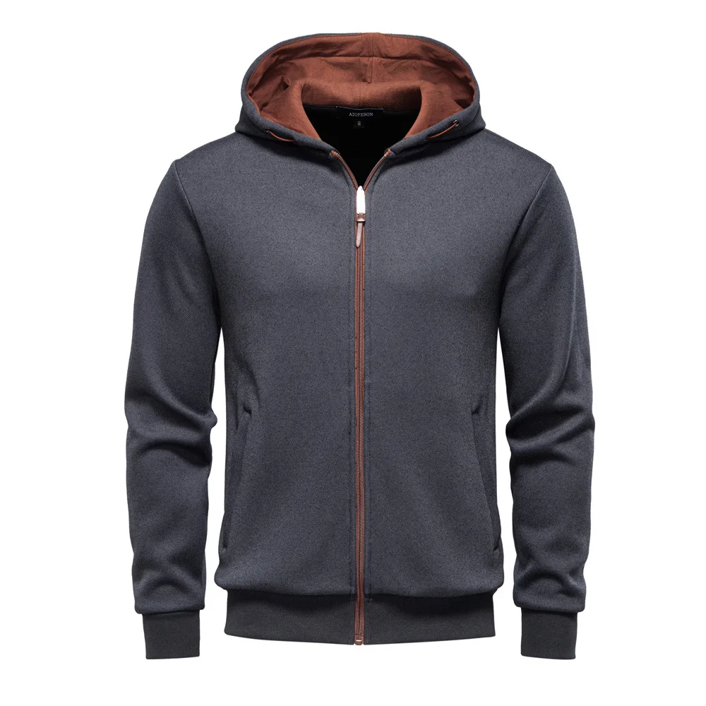 New Men's Fleece-Lined Warm Hoodie for Autumn and Winter, High-Quality Business Casual Top