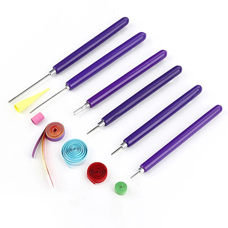 Quilling Paper Pen Scrapbooking Rolling Manual Craft DIY Origami PVC Handle Slotted Structure Practical Quilled Tools