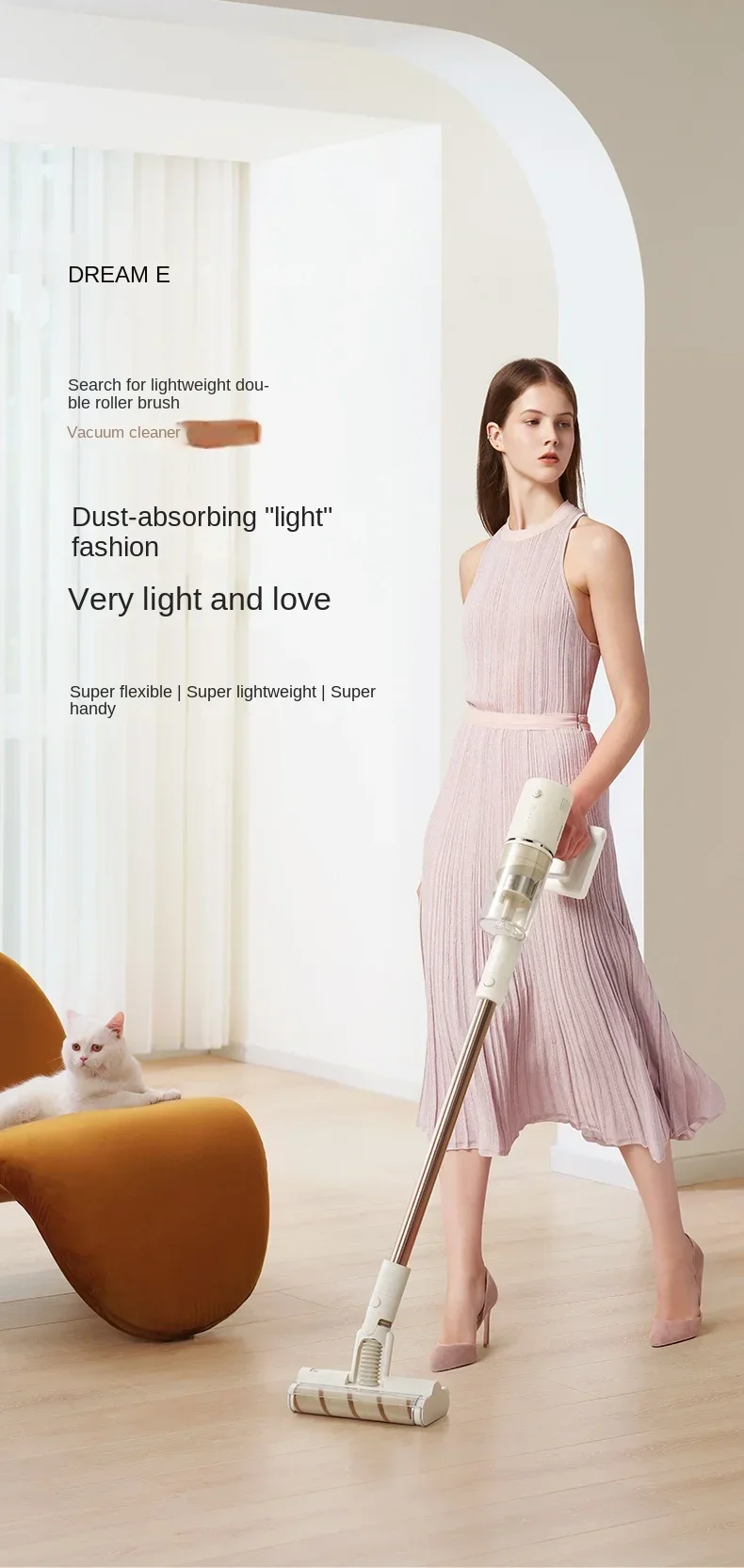 

Оригинальный беспроводной пылесос DREAME V12slim Бытовая техника с большим всасыванием для удаления клещей