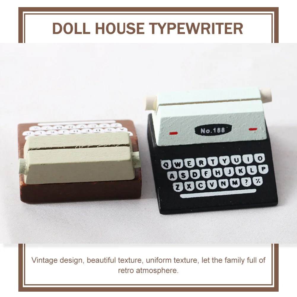 

Vintage Mini Typewriter Ornament Home Decor House Accessory Office Bedroom Conference Room Decoration Gift Idea for Kids