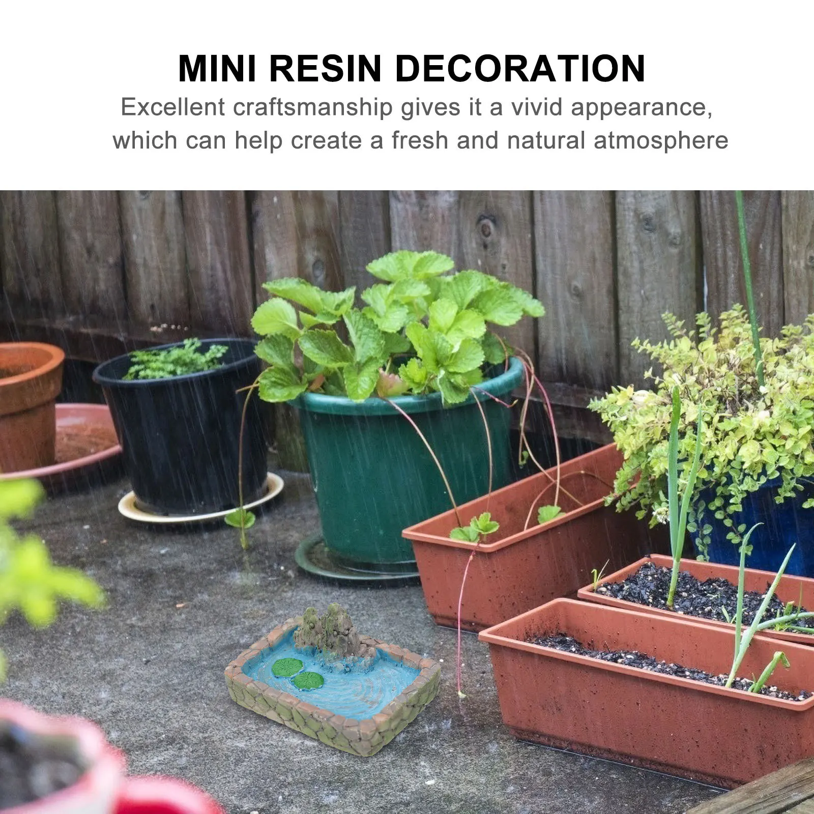 

4Pcs Aquarium Accessories Mini Resin Pond Ornaments Micro Landscape Decoration Natural Fairy Garden Micro Pond Decor