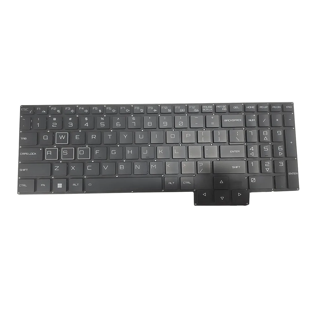 Laptop Keyboard For MACHENIKE Light 16 L16W United States US White/Black Without Frame With Backlit