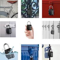1pc Combination Lock Resettable 4 Digit Padlock with Combination Waterproof and Heavy Duty Combination Padlock Outdoor 5
