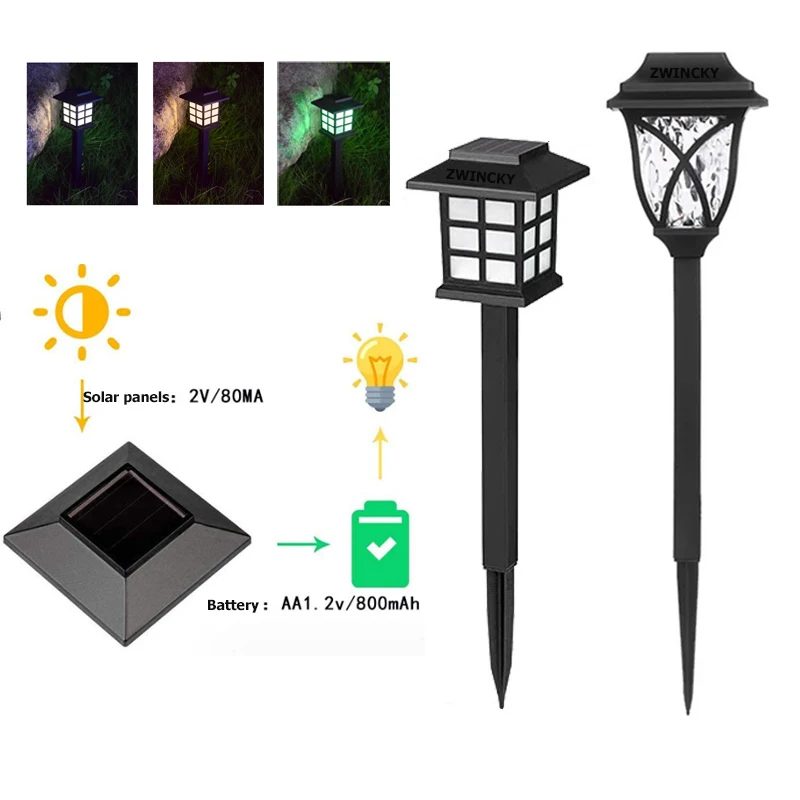 Led Solar Pathway Lights Waterproof Outdoor Solar Lamp Atmosphere for Garden Landscape Yard Patio Driveway Walkway Lighting