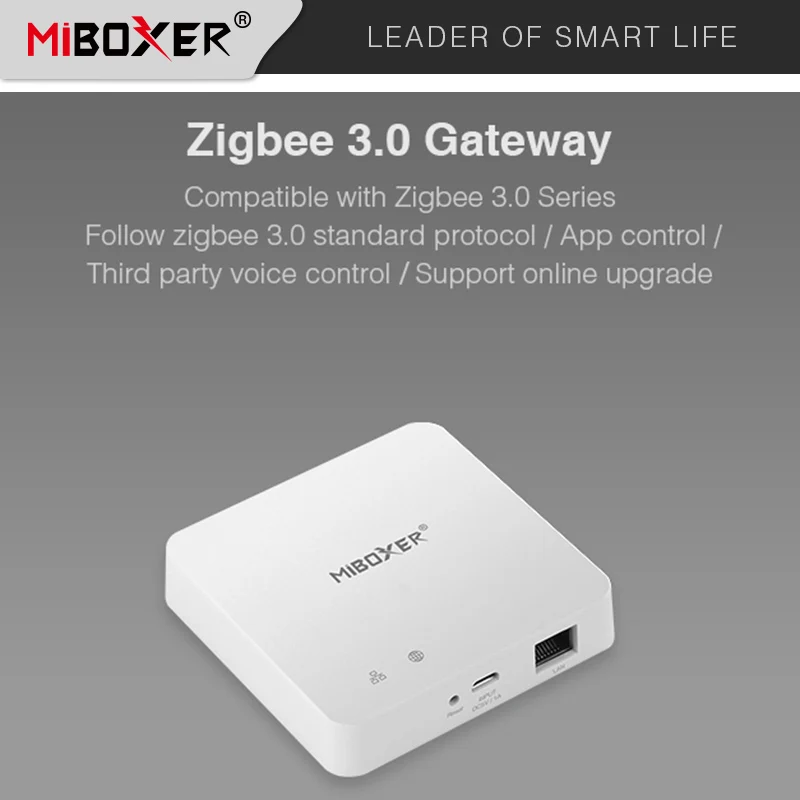 

Miboxer Zigbee 3.0 Gateway ZB-Box1 wireless/ZB-Box2 Wired WiFi Smart Controller support Voice APP control online upgrade