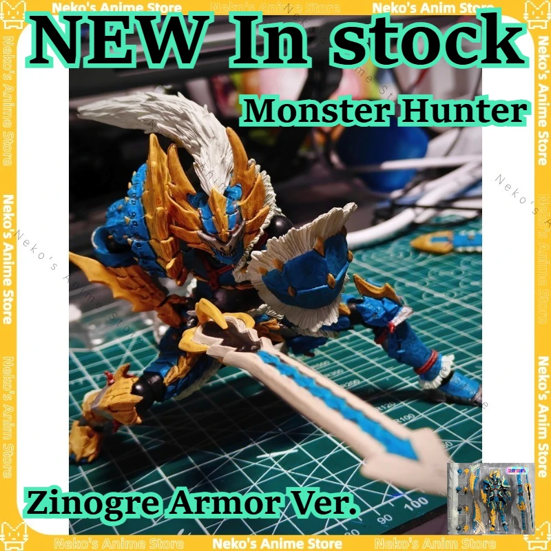 

【In Stock】Kaiyodo Yamaguchi Monster Hunter Male Hunter Zinogre Armor Ver. Action Figure Anime Model Collectibles Gift