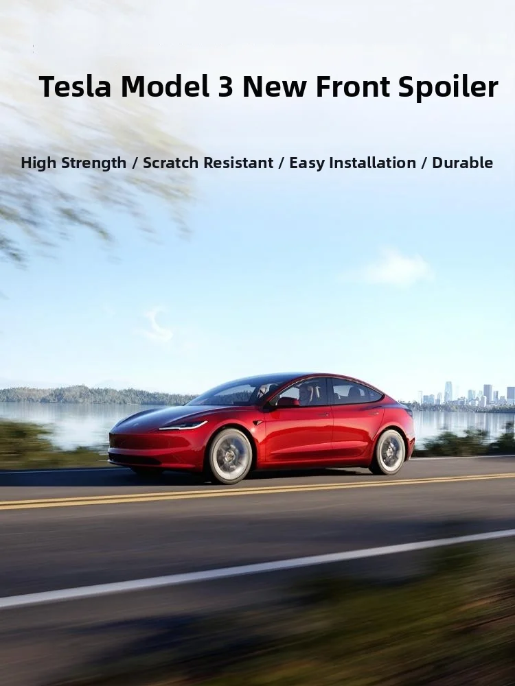 For Tesla New Model 3 2024-2026 ABS Front Bumper Diffuser Splitter Spoiler Lip Tuning Body Kits Protection Car Accessories view 4