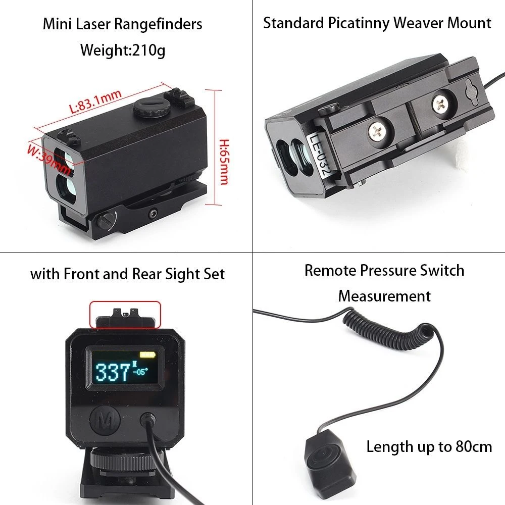 LE032 1200M Entfernungsmesser IP65 Wasserdichter Outdoor Echtzeit-Taktischer Mini-Laser-Entfernungsmesser mit Rotem Laser Montierbar für die Jagd – Detail 9