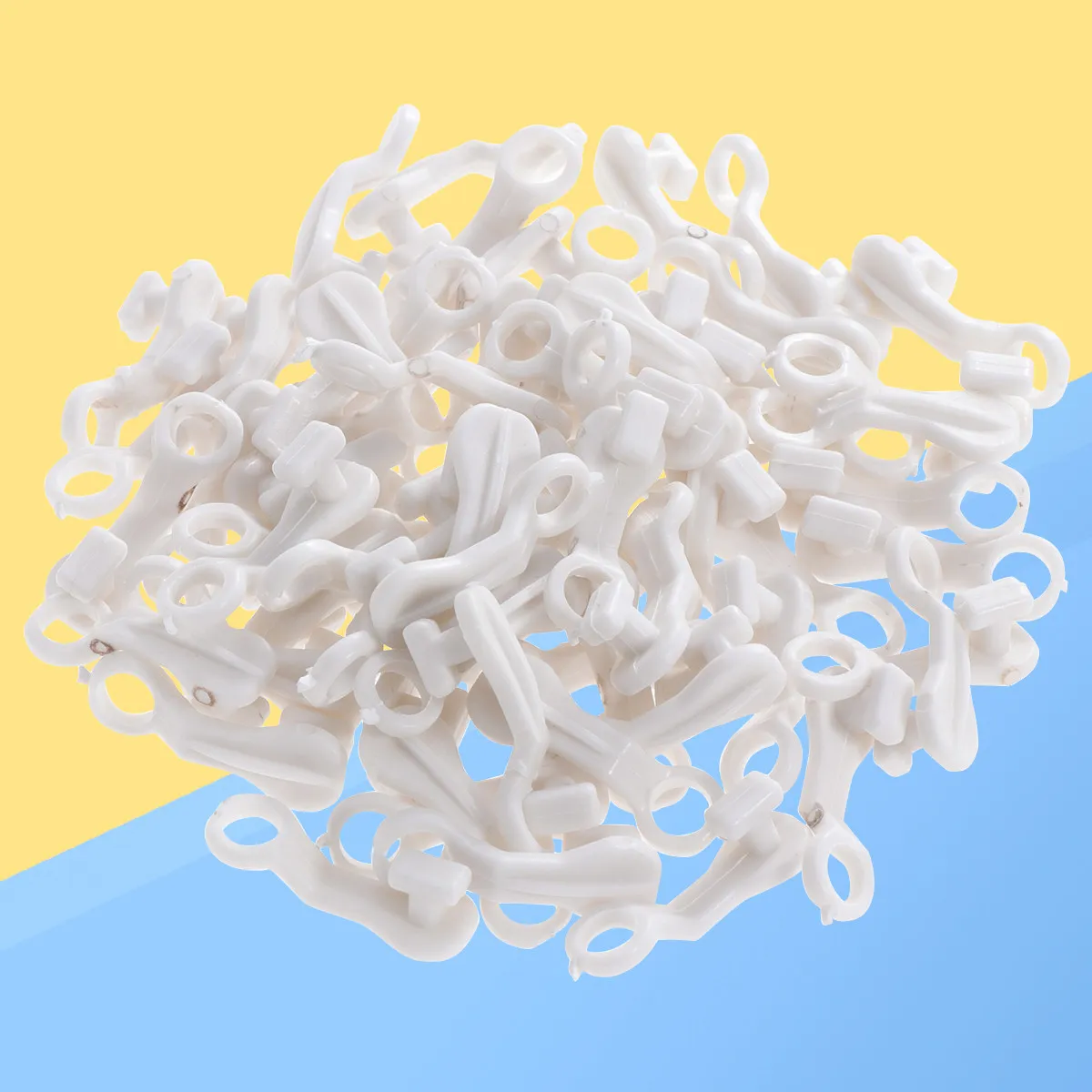 100Pcs Curtain Track Gliders Plastic S-Shaped Slides for Traversing Rods Easy Install No Disassembly Slim Design Works with All