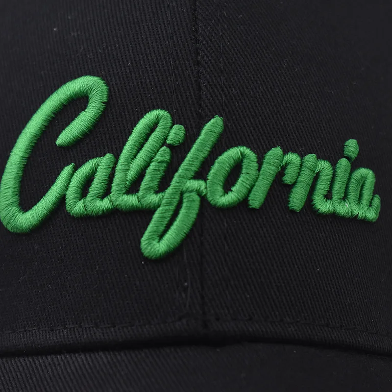 New Mens Baseball Cap 3d California Embroidery Dad Hat Green Snapback Caps Kpop Women Streetwear Sunhat Hip Hop Hats 여름모자 남성용