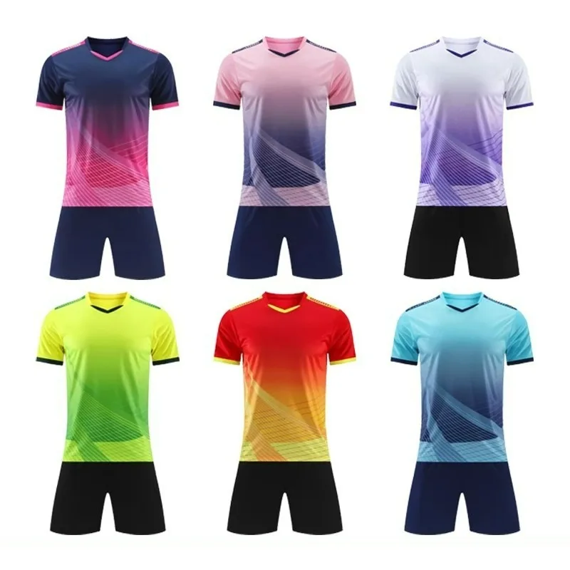 

2 Piece Soccer Jersey Sports Casual Wear for Men Adult Competition Kids Football Clothes Training Team Uniforms