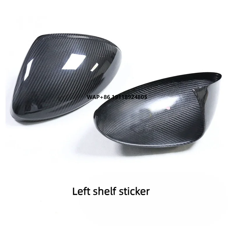 

Hot selling real Dry carbon fiber modified rearview mirror cover left and right driving replacement sticker for 718 982