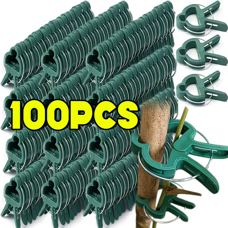 Clipes para Plantas de Jardim, Clipes de Suporte para Fixar Caules, Flores ou Plantas Trepadeiras em Suportes de Tomate
