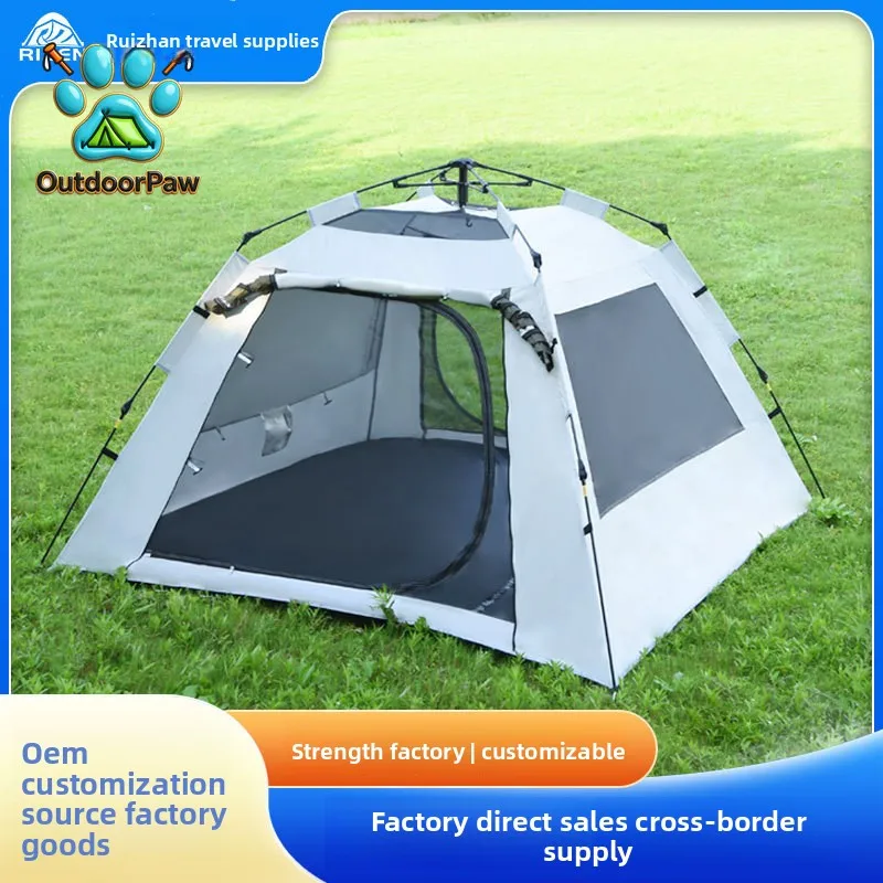 Tent outdoor fully automatic 3-5 people portable quick opening account household sunscreen rainstorm protection foldable camping