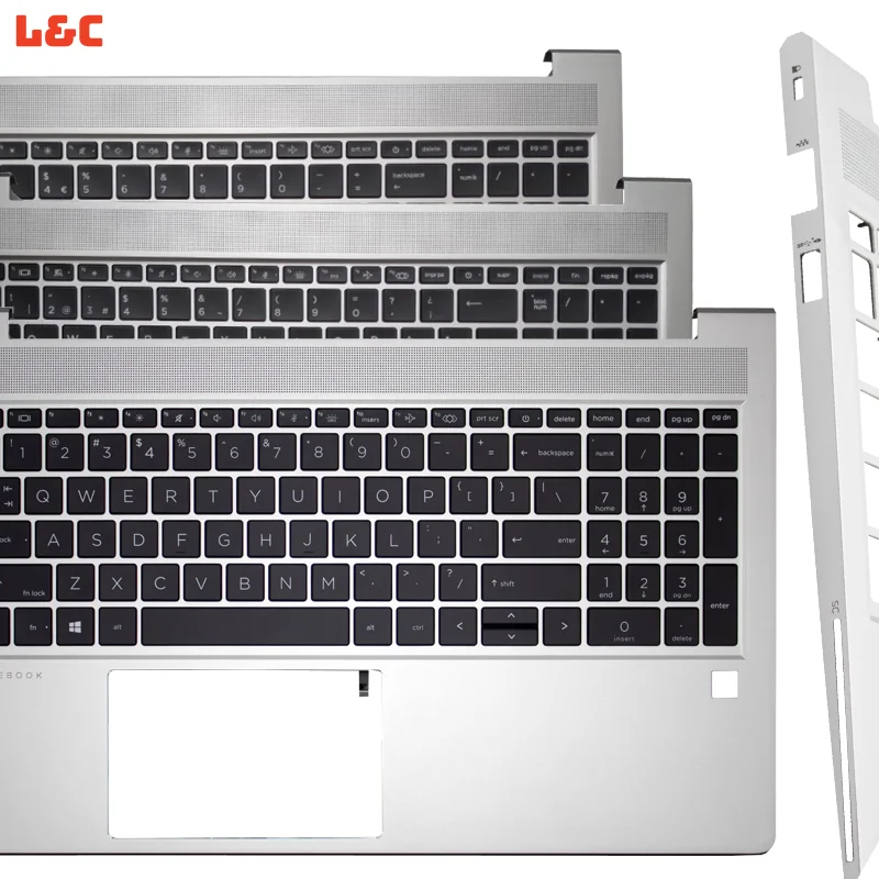 For Elitebook 650 G8 G9 G10 655R G8 G9 G10 US/UK/SP/LA Keyboard With Backlight Palmrest Upper SC Interface Cover Computer Parts