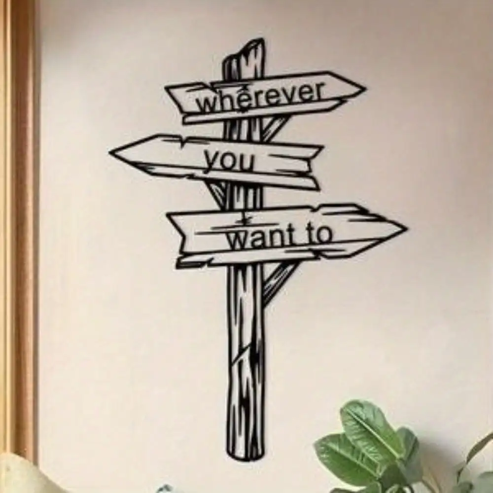 Destination Arrow Iron Wall Art Quote Metal Decor Entryway Traveler Christmas Halloween New Year Gift Ornament