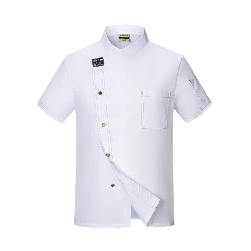 

Куртки шеф-повара для мужчин и женщин, ресторан, отель, кафетерий, одежда для повара, кухонная униформа шеф-повара, оборудование для общественного питания, фартук с короткими рукавами для пекарей