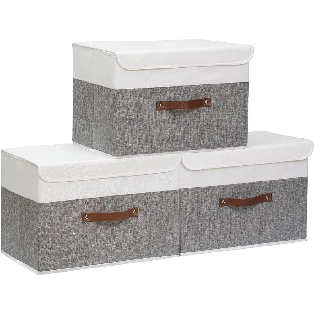 

Foldable Storage Box with 3 Packs for Home Bedrooms, Wardrobes, Offices Shoe Box Closet Organizer