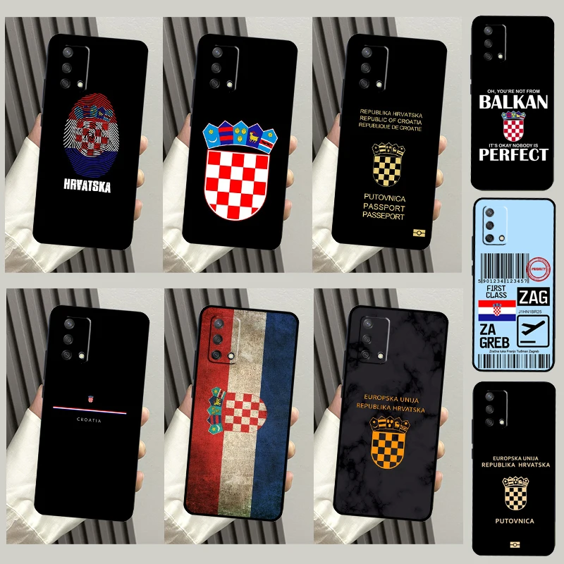 Croatia flag Art Case For OPPO A5 A9 A31 A53 S A15 A16 A17 A52 A72 A54 A74 A94 A57 A77 A76 A96 A54S Cover