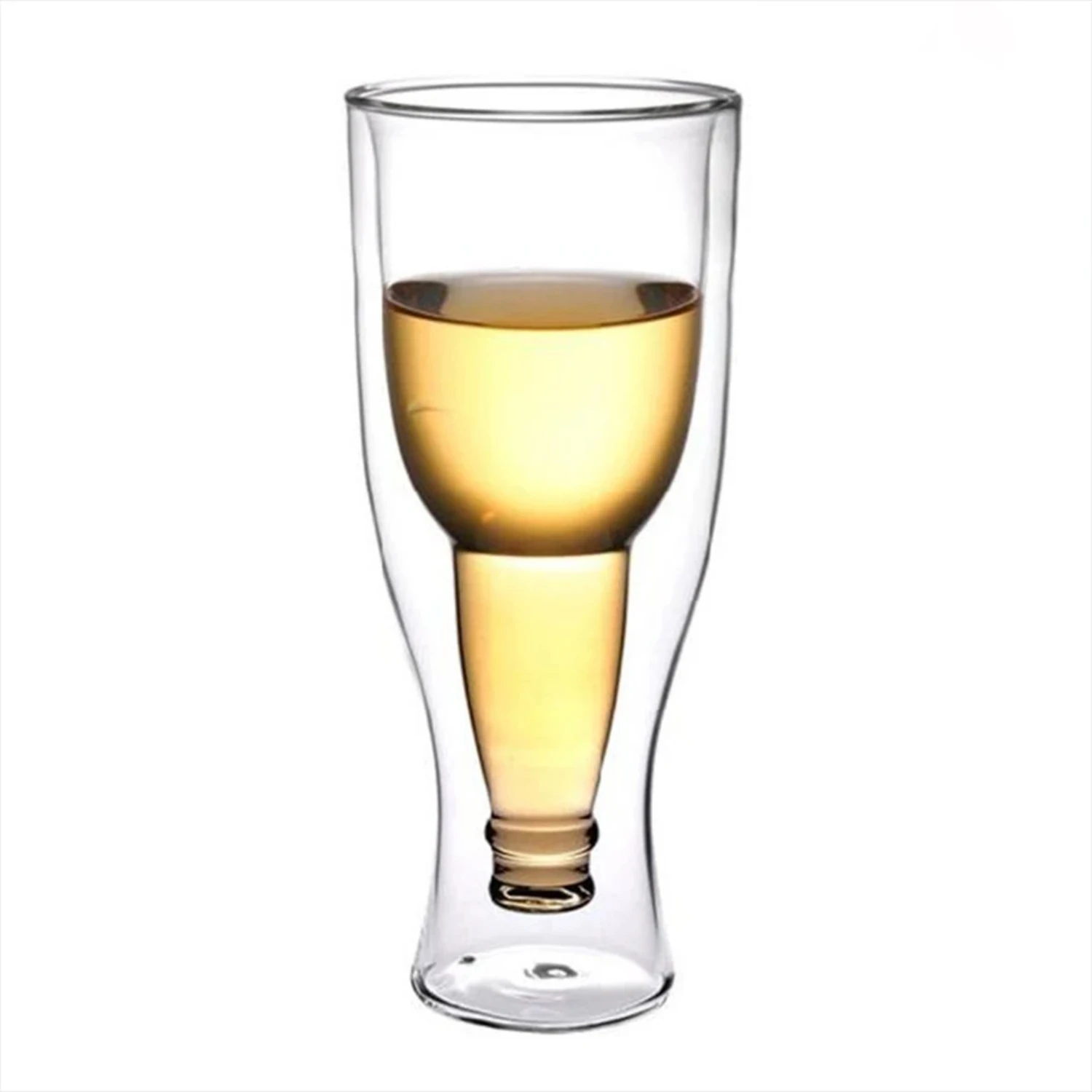 Wine Glass Mug Double Wall Mugs Beer Wine Glasses Insulated Transparent Glass Mugs Drinkware Water Cup Tea Cup