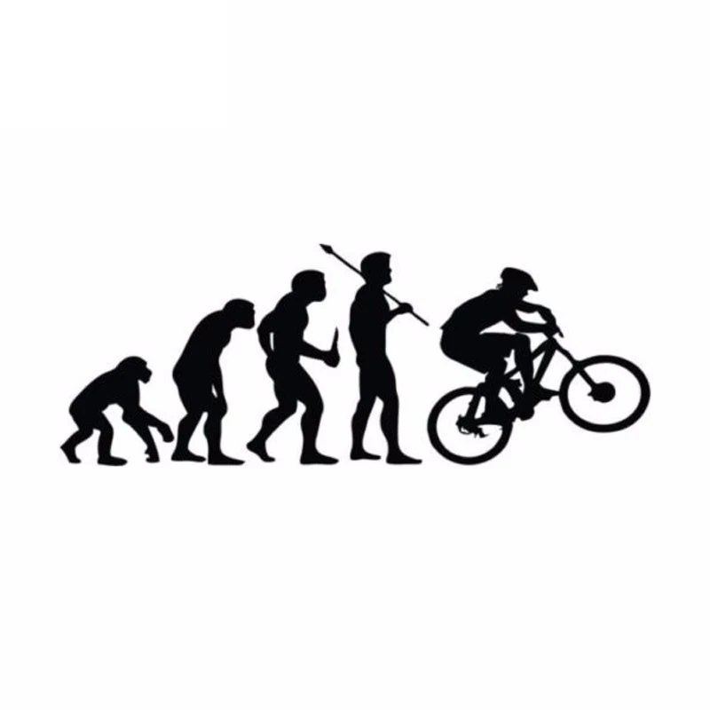

Car Sticker Personality Climbing Bike Evolution PVC Car Decoration Sticker Waterproof Cover Scratch Black/white, 15cm*6cm