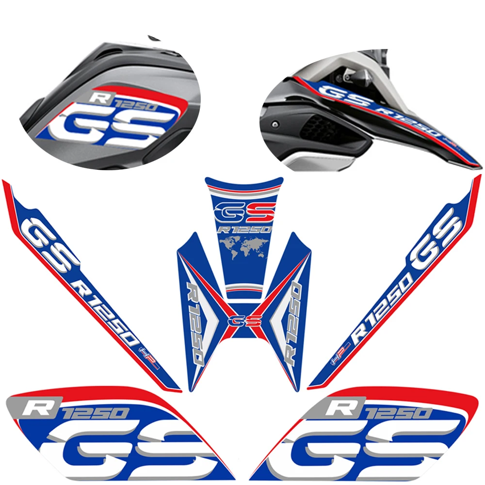 Per BMW R 1250 GS R1250GS HP Adventure Fuel Oil Tank Pad Stickers parabrezza decalcomania decorativa Set